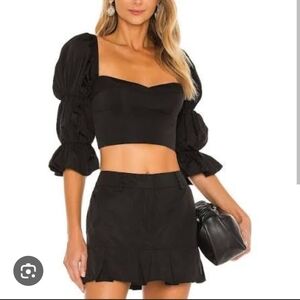 AMANDA UPRICHARD Tia Top - Black Size Medium